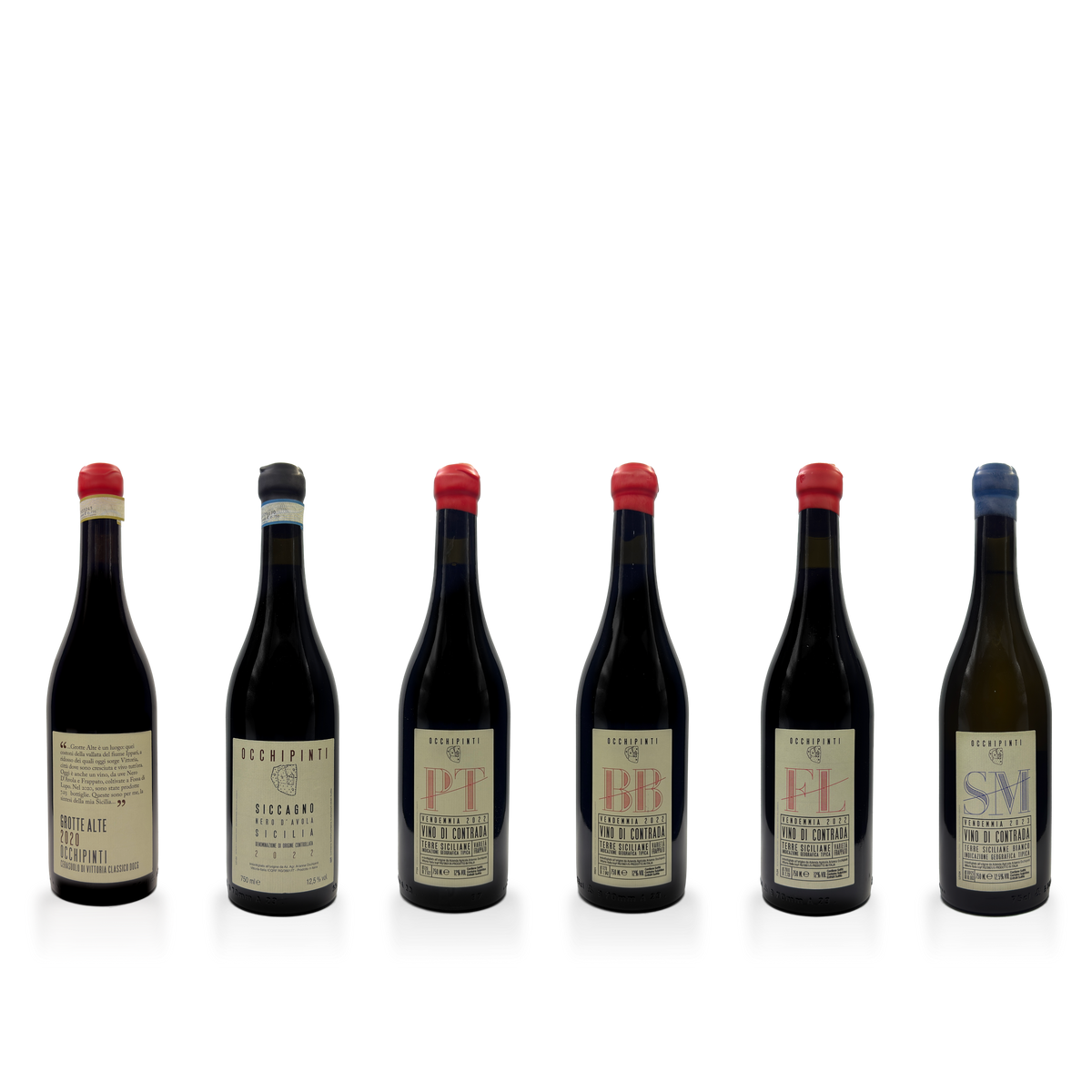 Arianna Occhipinti Six bottle collection: A Journey Through Vittoria